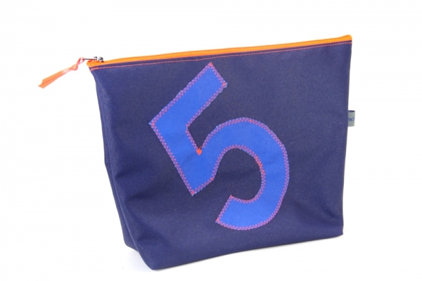 wasserdichte Persennningkosmetiktasche in dunkelblau mit blauer 5